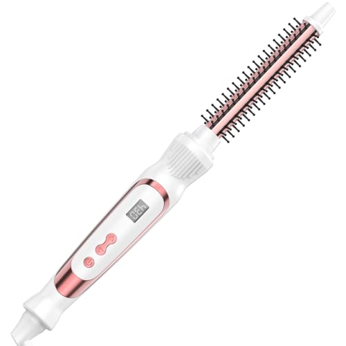 USHOW White 0.5 Inch Thermal Curling Brush for Voluminous Hair, Ionic Technology