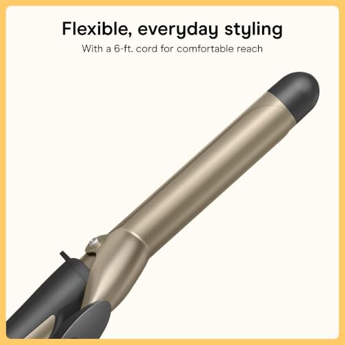 INFINITIPRO Conair 1-Inch Ceramic Curling Iron with Adjustable Heat