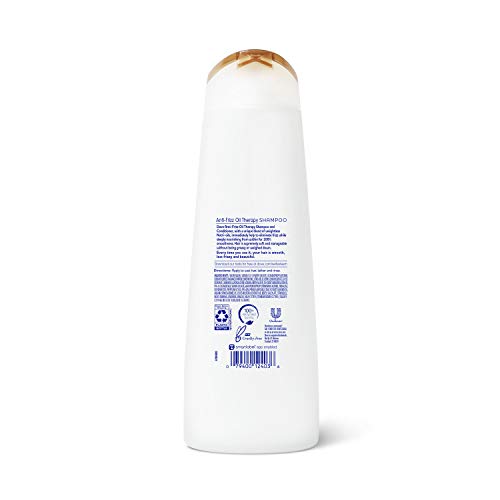 Dove Nutritive Solutions Anti Frizz Shampoo for Frizzy, Tangled Hair Oil Therapy with Nutri-Oils Moisturizing Shampoo Formula Smooths Hair 12 oz