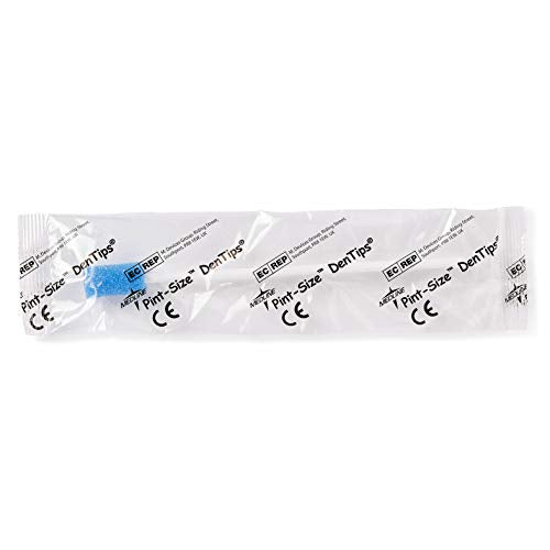 Medline Dentips Disposable Oral Swabsticks, Adult Untreated, Blue, 500 Count