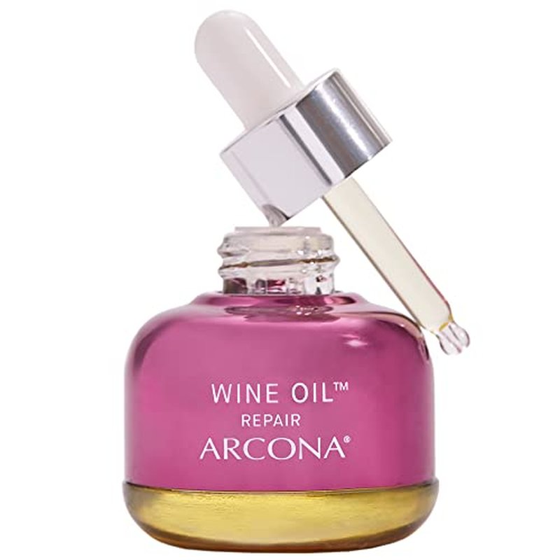 ARCONA Wine Oil - Resveratrol Serum, Infused With Grape Seed Oil & Extract, Clove, Orange + Antioxidants - Deeply Moisturizing, Anti Aging Facial Oil Serum - .5 fl oz.