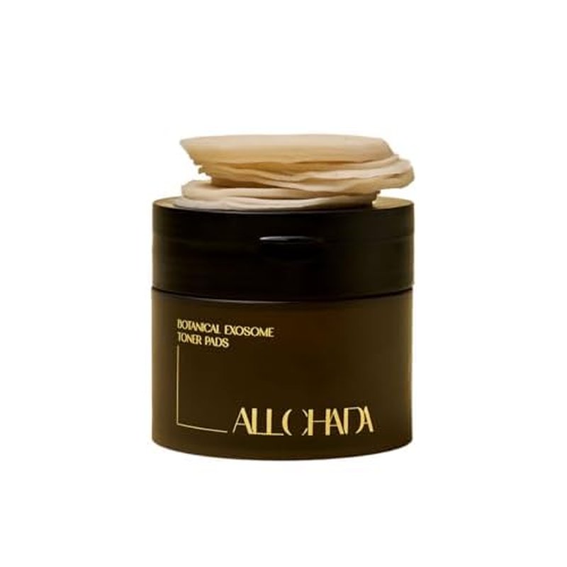 ALLCHADA¢ç Doctor-Developed Vegan Exosome Toner Pads ? Hydrating & Soothing for Sensitive Skin, Dermatologically Tested, Non-Irritating, Alcohol-Free - 60 Pads, 90ml