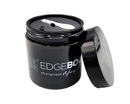 Strong Hold Hair Gel with Darkening Effect - Natural Black, 16.9 Oz