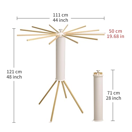 JOOM Four-Leg Foldable Clothes Drying Rack (Wooden 4 Legs) – Portable Space-Saving Garment Drying Rack