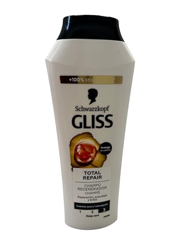 Schwarzkopf Gliss Total Repair 19 Shampoo - 250ml Bottle, Pack of 6