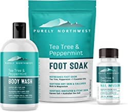 Tea Tree Foot & Body Care Set with Soak, Wash, and Nail Oil - Natural Relief