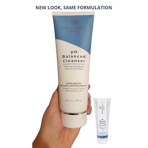 Dermatologist's Choice pH Balanced Cleanser with AHA Glycolic Acid For Face and Body, Fragrance-Free Gentle Face Wash, Body Wash, and Makeup Remover