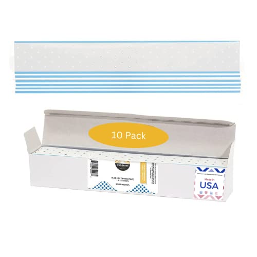 Blue Hole Punch Tape Extenda Bond Wig Hair Piece Tape - 10 Pack - Safe for Lace & Poly Skin