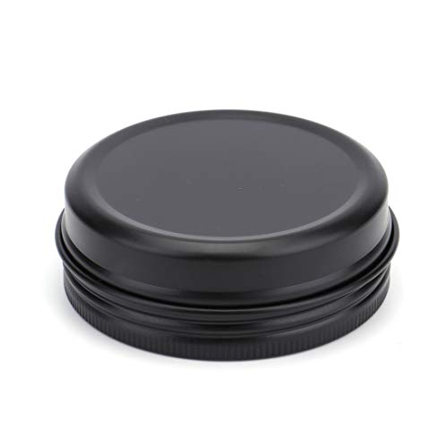 2 oz Aluminum Lip Balm Tin - 60 Pack Empty Cosmetic Containers with Screw Lid