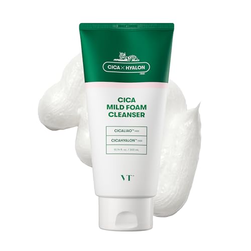 VT COSMETICS Cica Foam Face Cleanser 10.1 Fl Oz (300 ml) - Gentle Skin Care