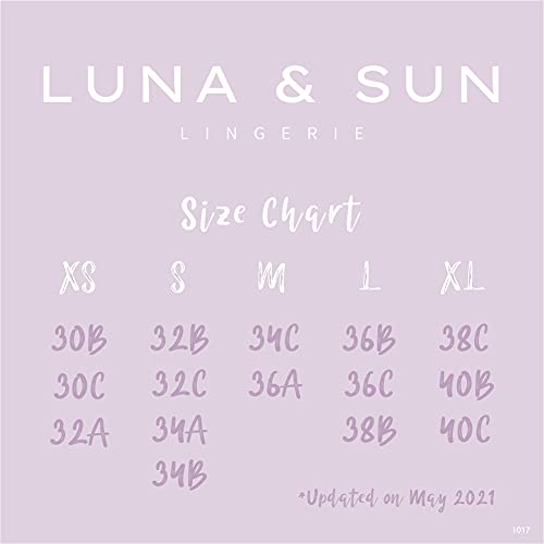 Luna & Sun Women Wirefree Soft Simple Comfortable Design Floral Lace Bralette