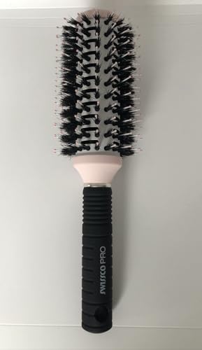 Swissco Pro Ionic Round Thermal Hair Brush - Small Pink White Black