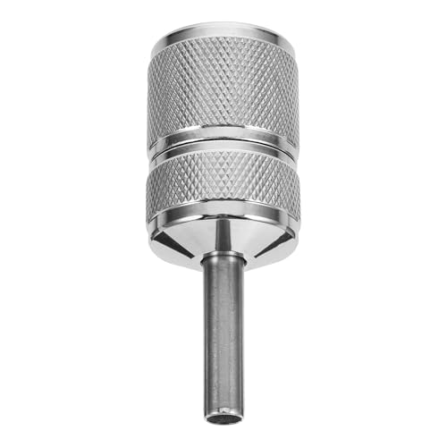 Self-Locking Tattoo Grip Handle - Stainless Steel 2 Inch Non-Slip Professional Body Art Tool