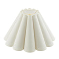 Cream Linen Empire Box Pleated Lamp Shade - 6" Top x 16" Bottom x 10" Slant, Spider Fitter, Large