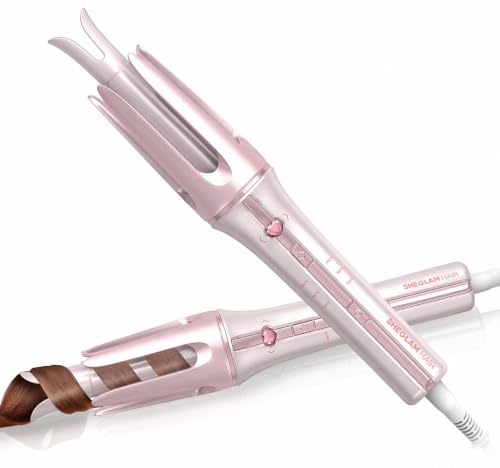 SHEGLAM Automatic Curling Iron Pink 0.75 Inch - Hair Styling Tool
