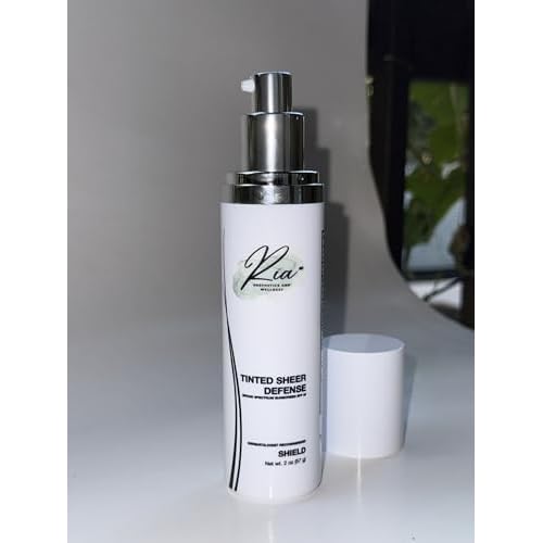 Ria Tinted Sheer Defense | Lightweight Oil-Free Tinted Moisturizer with SPF 46, Broad Spectrum Zinc Oxide Face Sunscreen & Skin Tint for Hydrating Daily Sun Protection, Made in USA
