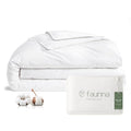 King White Cotton Duvet Cover with Dust Mite Protection - Hypoallergenic Bed Protector