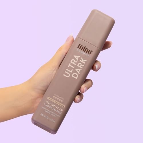 MineTan Ultra Dark Self Tanner Mousse - 1 Hour Express Fake Tan Foam with Coconut Scent - Variation: Ultra Dark