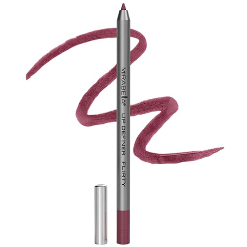 Mirabella Flirty Lip Definer & Lip Pencil - Retractable, Long-Lasting & Moisturizing with Vitamins C & E