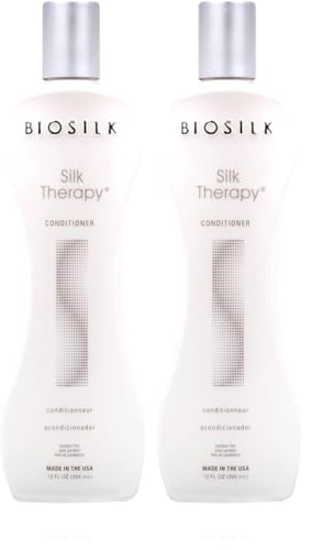 BioSilk Silk Therapy Conditioner Aquatic 12 Fl Oz Pack of 2 – Hair Radiance & UV Protection
