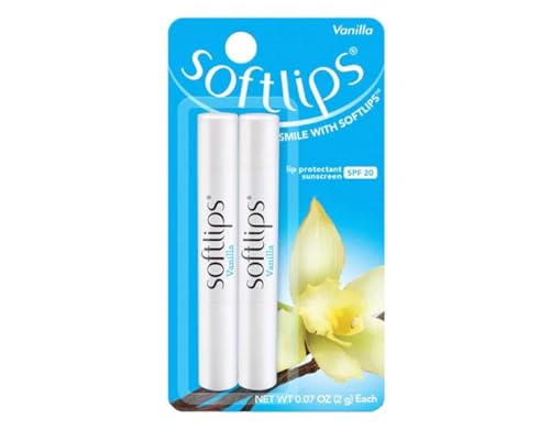 SPF 20 Lip Balm Pack of 12 Vanilla Hydrating Protectant Sticks