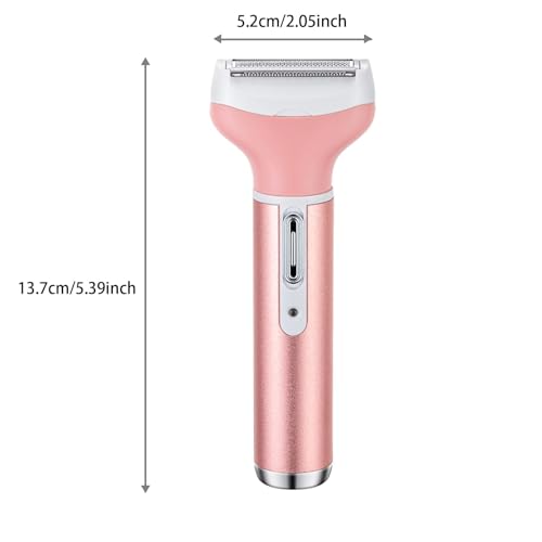 4-in-1 Electric Razor for Women - Painless Facial Hair Removal, Bikini Trimmer, Eyebrow & Body Groomer - Rechargeable Hair Clippers Set for Underarms, Legs & Nose