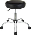 Adjustable Drafting Stool with Wheels - Black Swivel Bar Chair
