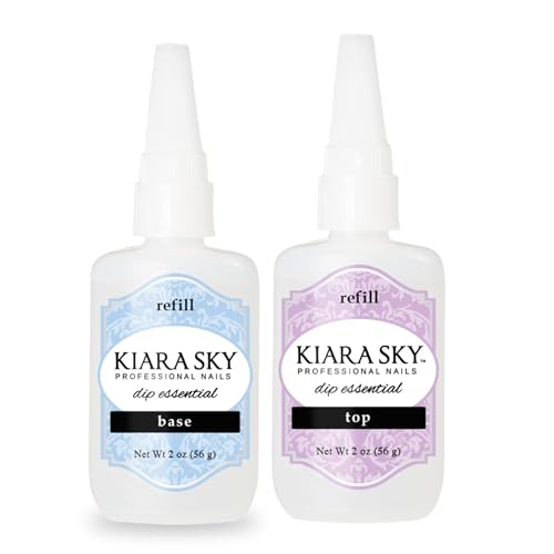 Dip Essential Refill Kit 2 oz Base and Top Coat Duo for Nails