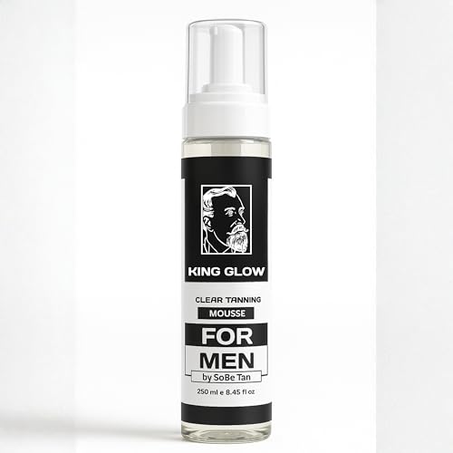 Self Tanner for Men - Fast-Drying Water-Based Sunless Tanning Foam with Mitt