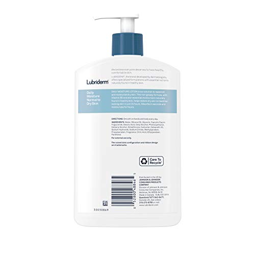 Lubriderm Daily Moisture Hydrating Body and Hand Lotion - White, 16 Fl Oz Pack of 3