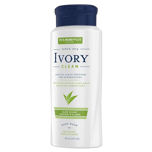 Ivory Aloe Scented Body Wash 21 oz Pack of 5 - Gentle, Dye-Free, Trusted for Generations Variation of Aloe Vera