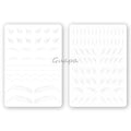3 pcs White Microblading Hairstroke Practice Skin Hair strokes Pattern Pre-printed Silicone Practice Pad Combo Brow Practice Skin Permanent Makeup Eyebrow Tattoo Latex (White Skin-Hair Strokes)