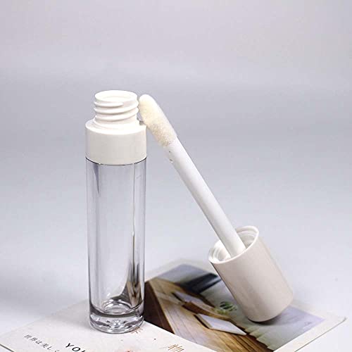 Lip Gloss Tubes 8ml with Wand Cap - White, 30pcs Empty Refill Containers