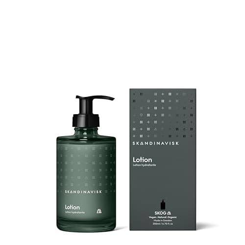 Skandinavisk SKOG ¡®Forest¡¯ Hand & Body Lotion, Scent Notes: Pine Needles and Fir Cones, Birch Sap and Woodland Lily of the Valley, Coloured Glass Bottle with Pump, 6.75 fl. oz.