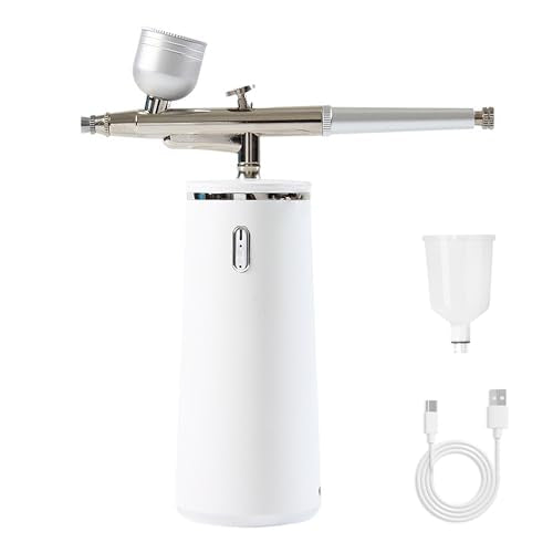 Microtree Nano Facial Steamer - Rechargeable & Portable High Pressure Face Oxygen Sprayer Machine, 0.3mm Nozzle Micro Mist Skin Hydrator, Essential Water Infusion Facial Spa Treatment, White