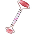 Amogeeli Cherry Quartz Stone Roller for Face, Beauty Massage Facial Roller for Wrinkles, Puffiness