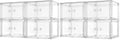 Stackable Closet Storage Drawers - Clear Plastic Organizer Bins, 15QT, Set of 8