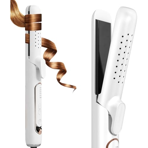 360° Airflow Hair Styler 2-in-1 Ceramic Curling Iron & Straightener