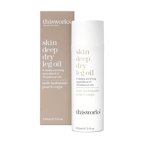 THISWORKS Skin Deep Dry Leg Oil 5 fl oz | Natural Body Oil with 19 Essential & Plant Oils