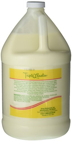 Triple Lanolin Mango Vera 1 Gallon Soothing Body Lotion with Aloe & Lanolin - Tropical Scent - Deep Hydration & Fast Absorption - Pack of 1