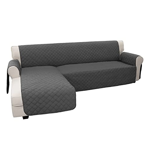 Easy-Going Reversible X-Large Sectional Couch Cover Dark Gray - Water Resistant Sofa Protector