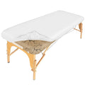 Lufyzora Waterproof PU Leather Massage Table Cover 70x30 White Fitted for 6FT Spa & Lash Bed