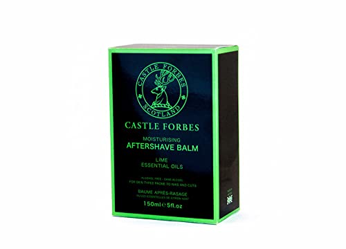Castle Forbes Lime Essential Oil After Shave Balm 150ml - Alcohol-Free, Soothing