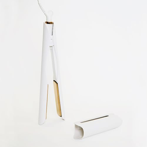 Kristin Ess 3-in-One Professional Titanium Hair Straightener Curler 2 in 1 + Beach Waver Combo for Women with Curly, Frizzy + Thick Hair - 1 1/4 Inch Dual Voltage Flat Iron + Travel Cap - 440 Degree