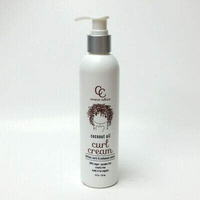 Curl Cream for Natural Definition & Shine - 8oz Coconut Oil Infused
