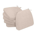 Oatmeal Beige Chair Cushions for Dining Chairs 17 x 16 x 2 in Set of 6