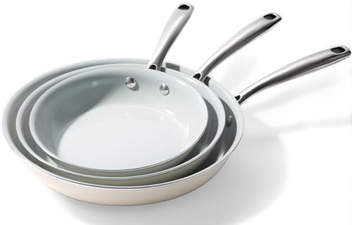 Cookware Ceramic Nonstick Frying Pans: 3Pieces Non Stick Skillet 8