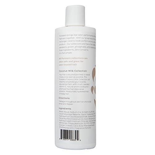 12 Fl Oz Coconut Milk Shampoo & Conditioner Set - Vegan, Sulfate-Free, Hydrating