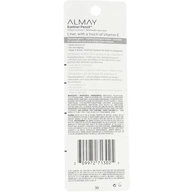 Almay Hypoallergenic Brown Eyeliner Pencil Pack of 6 - Long-Lasting, Water-Resistant, 0.01 oz each