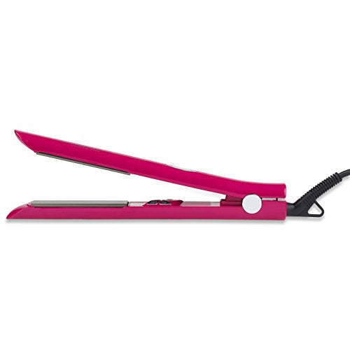 Purple Brilliance New York 1-Inch Titanium Flat Iron & Curling Iron, Anti-Static, LCD Display